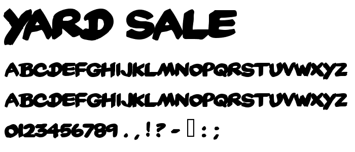 Yard Sale font